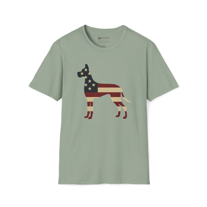 American Flag Great Dane T-Shirt