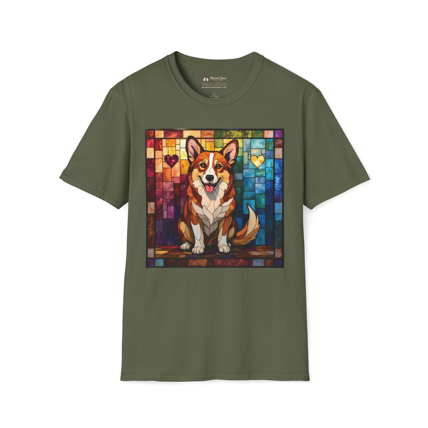 Stained Glass Corgi T-Shirt