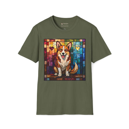 Stained Glass Corgi T-Shirt