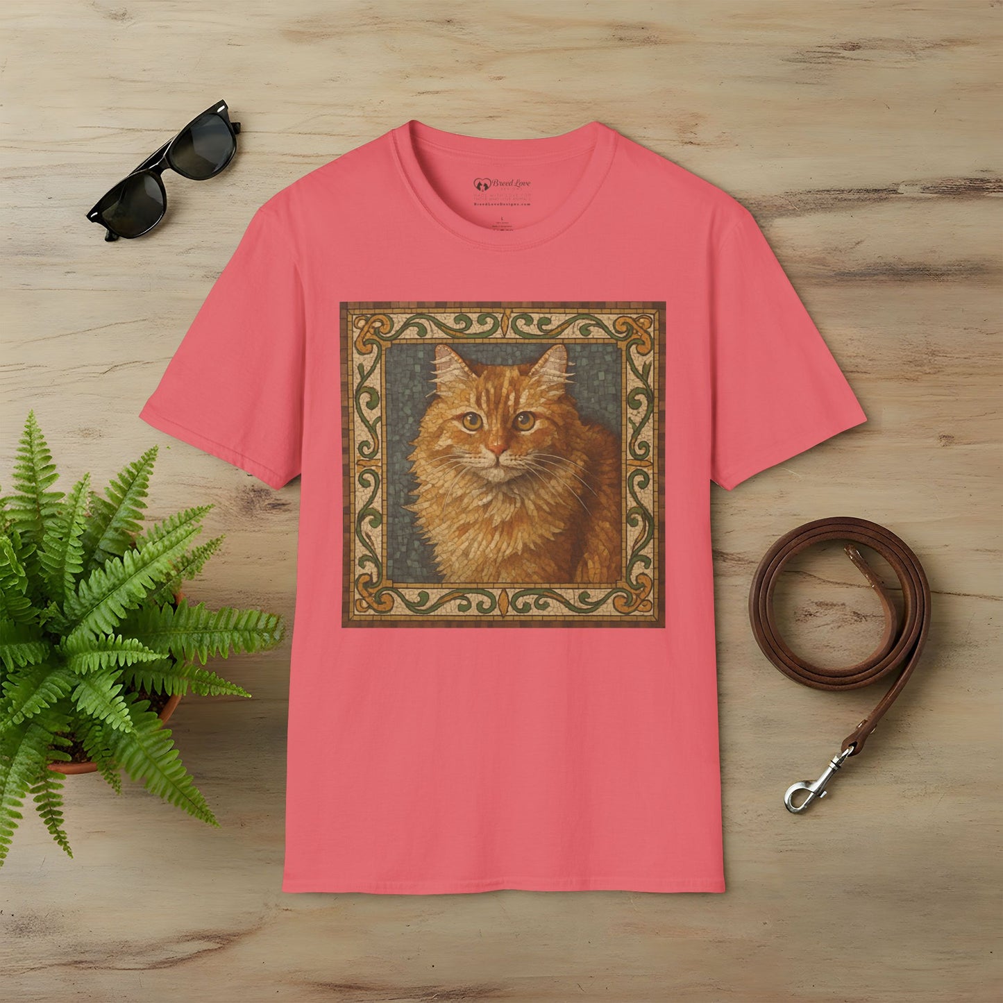 Orange House Cat Mosaic T-Shirt