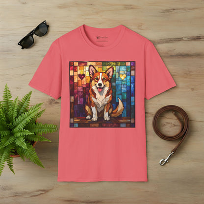 Stained Glass Corgi T-Shirt