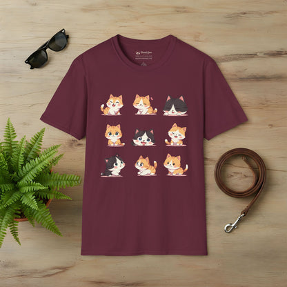 Cute Kitten Grid T-Shirt