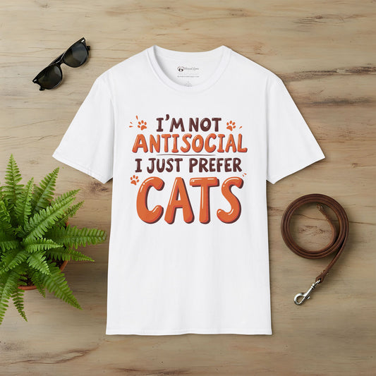 I'm Not Antisocial I Just Prefer Cats T-Shirt