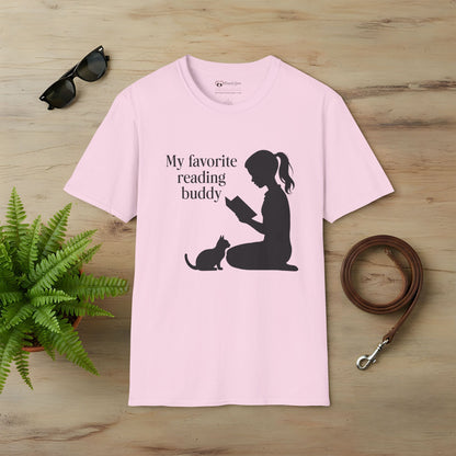 My Favorite Reading Buddy Cat T-Shirt