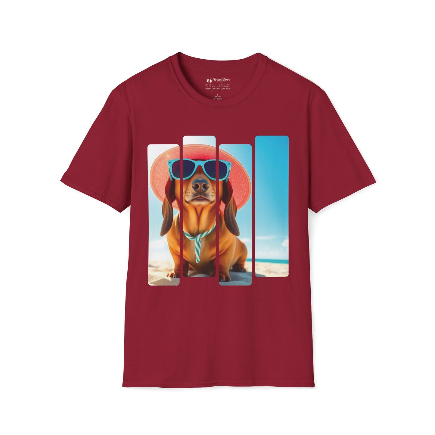 Dachshund at the Beach Panel T-Shirt