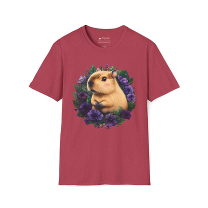Capybara with Purple Flowers T-Shirt