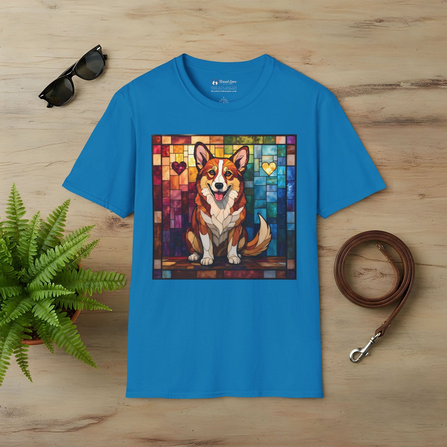 Stained Glass Corgi T-Shirt