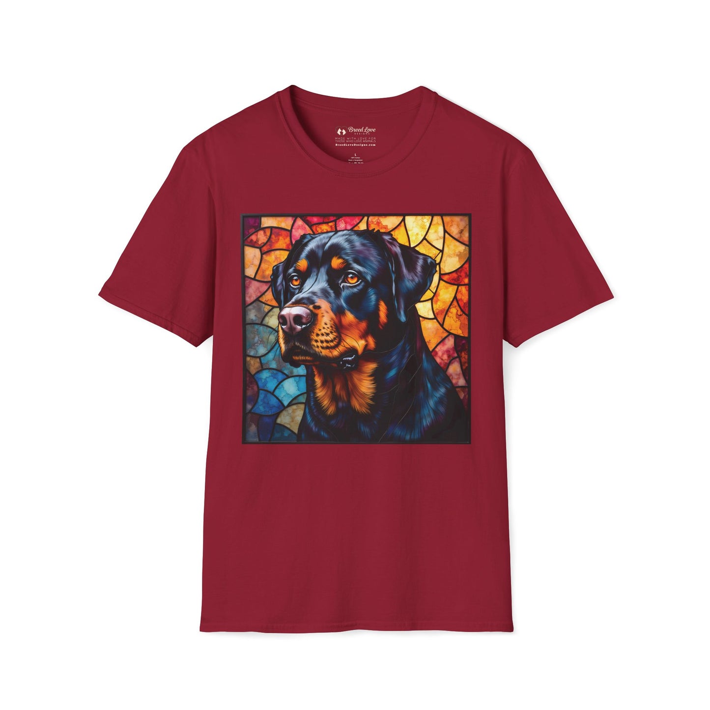 Stained Glass Rottweiler T-Shirt