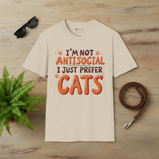 I'm Not Antisocial I Just Prefer Cats T-Shirt