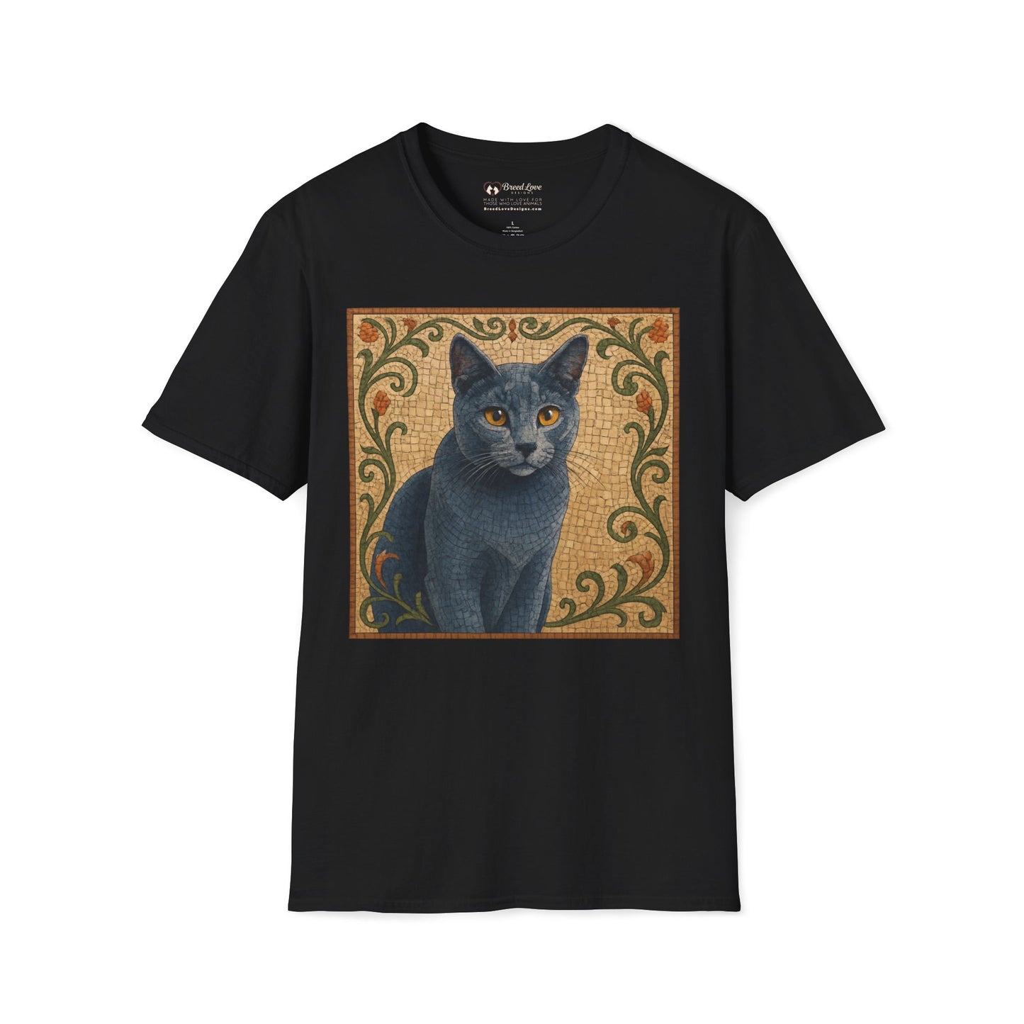 Russian Blue Cat Mosaic T-Shirt