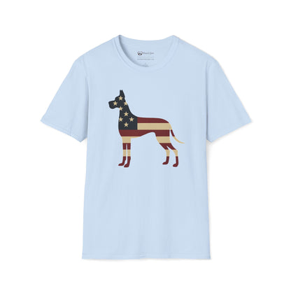 American Flag Great Dane T-Shirt