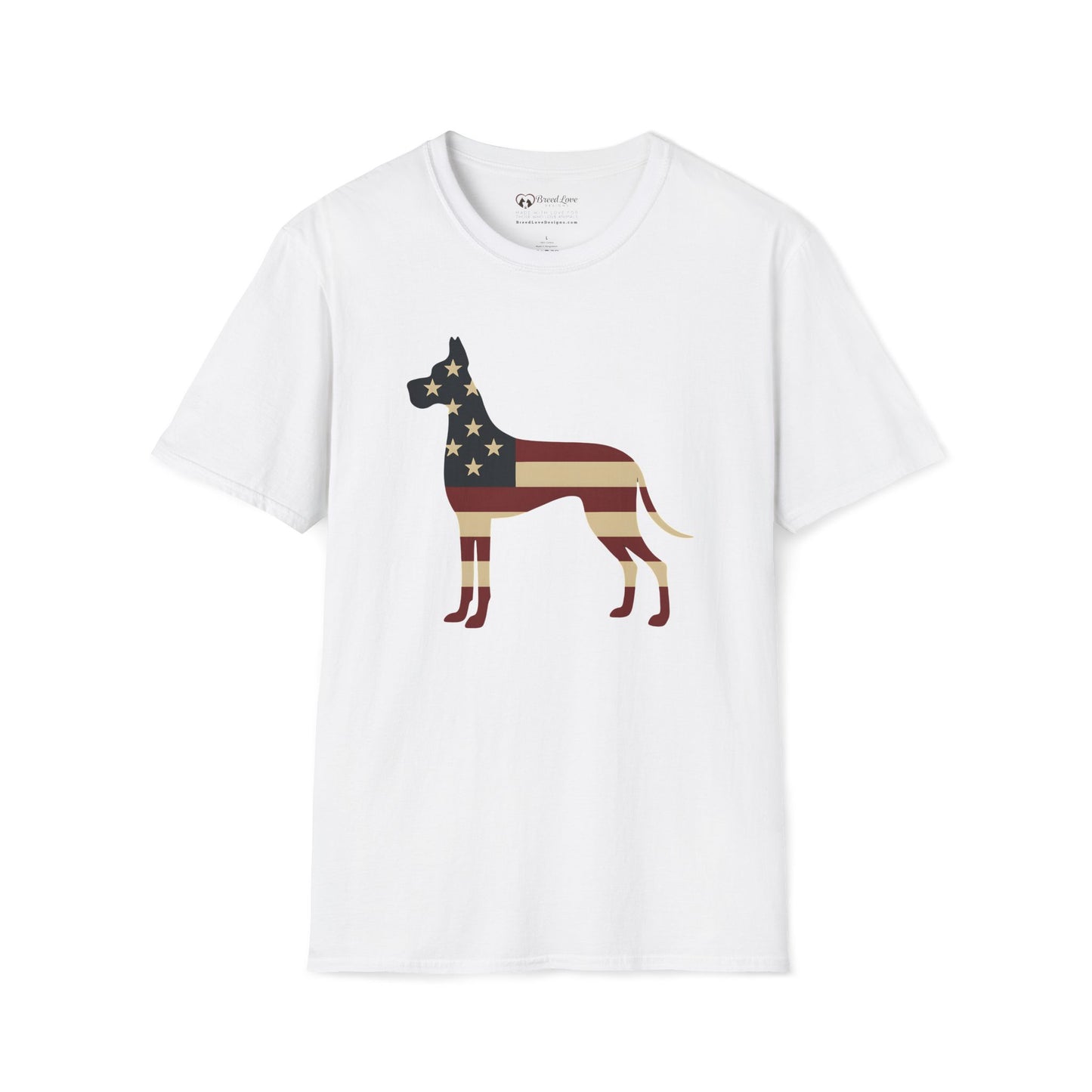 American Flag Great Dane T-Shirt