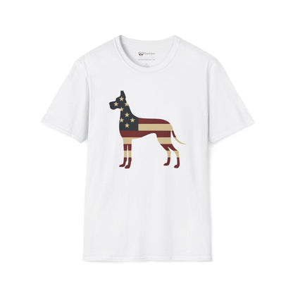 American Flag Great Dane T-Shirt