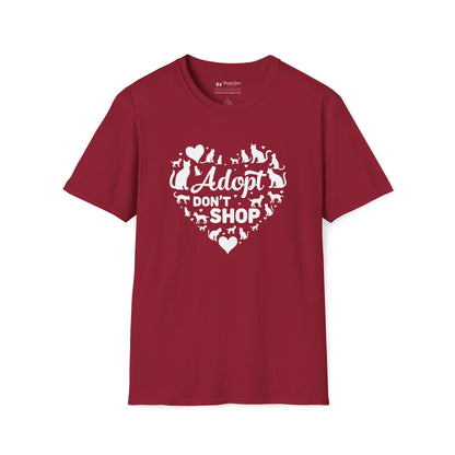 Adopt Don't Shop Cat Heart T-Shirt