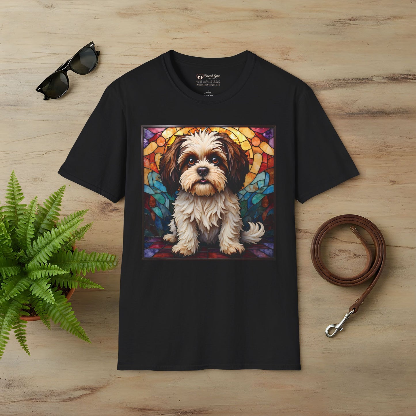 Stained Glass Shih Tzu T-Shirt