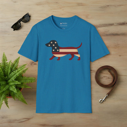 American Flag Dachshund T-Shirt