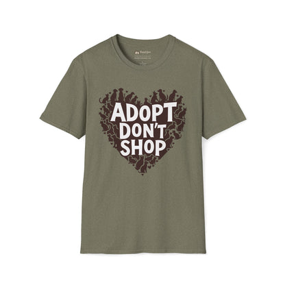 Adopt Don't Shop Dogs and Cats Heart T-Shirt