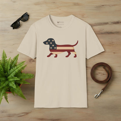 American Flag Dachshund T-Shirt