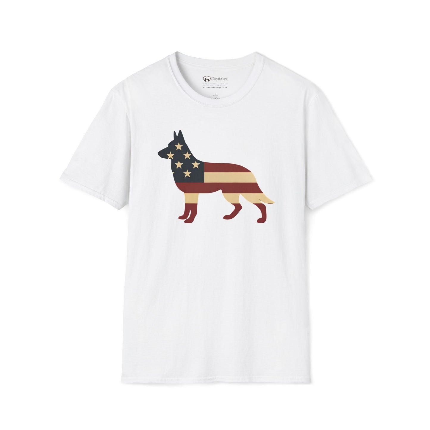 American Flag German Shepherd T-Shirt