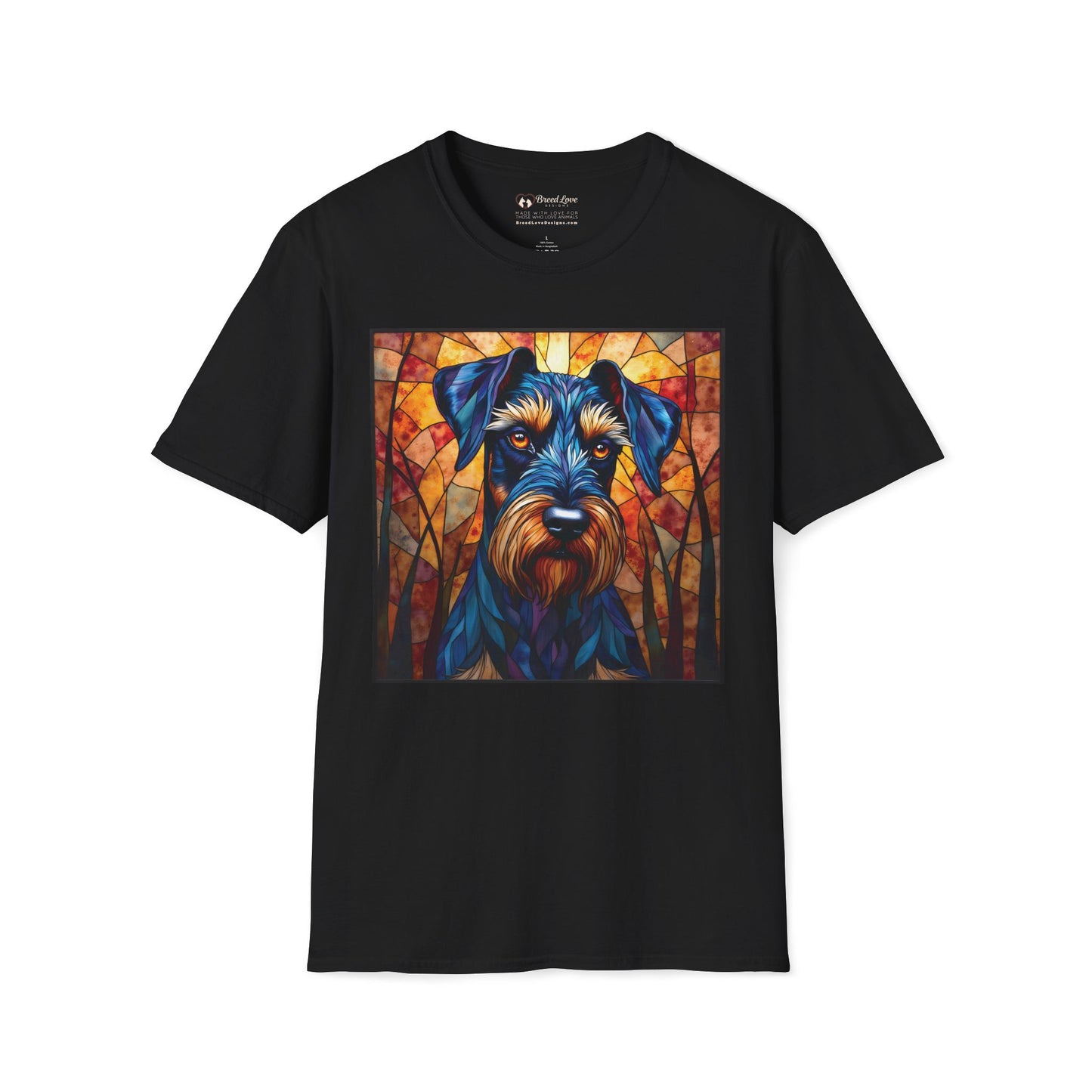 Stained Glass Schnauzer T-Shirt
