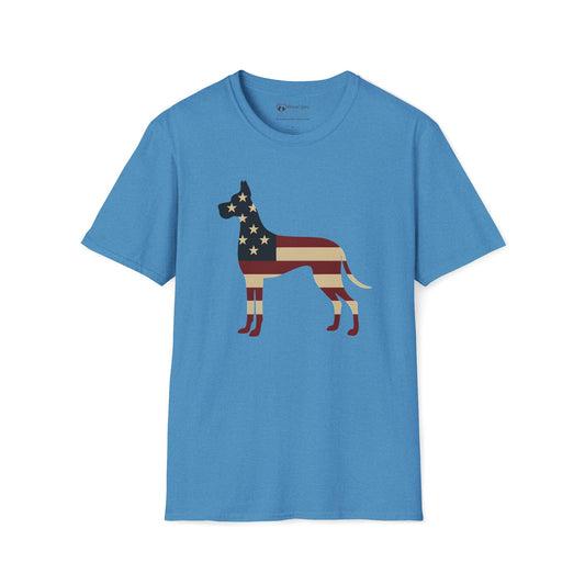 American Flag Great Dane T-Shirt