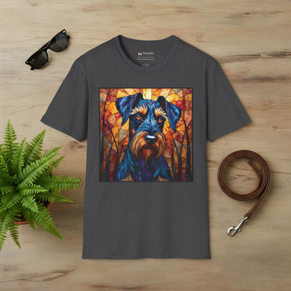 Stained Glass Schnauzer T-Shirt
