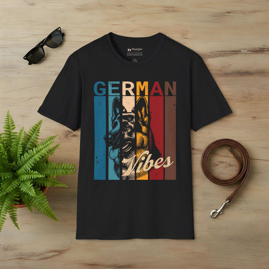 Retro German Shepherd Vibes T-Shirt