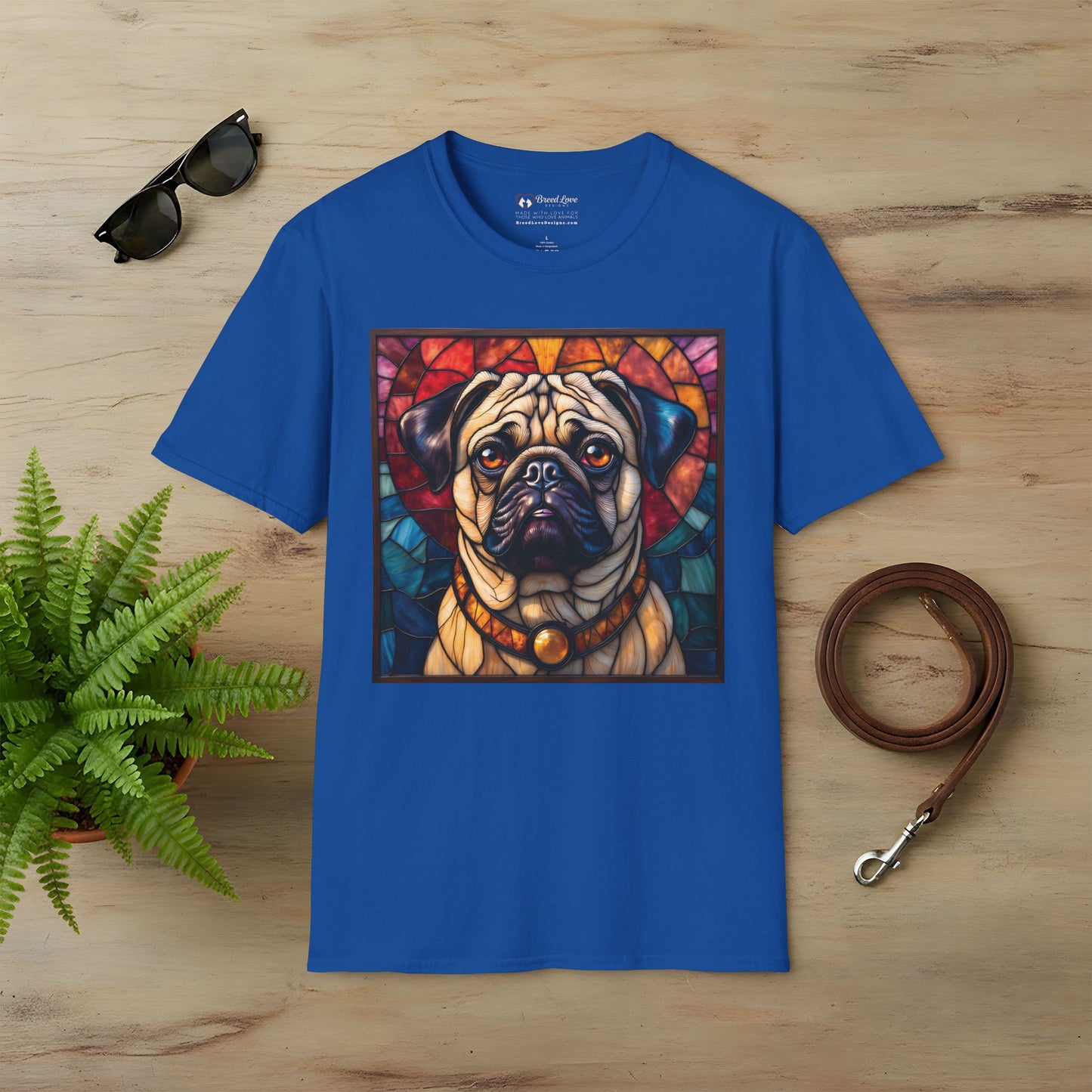 Stained Glass Pug T-Shirt