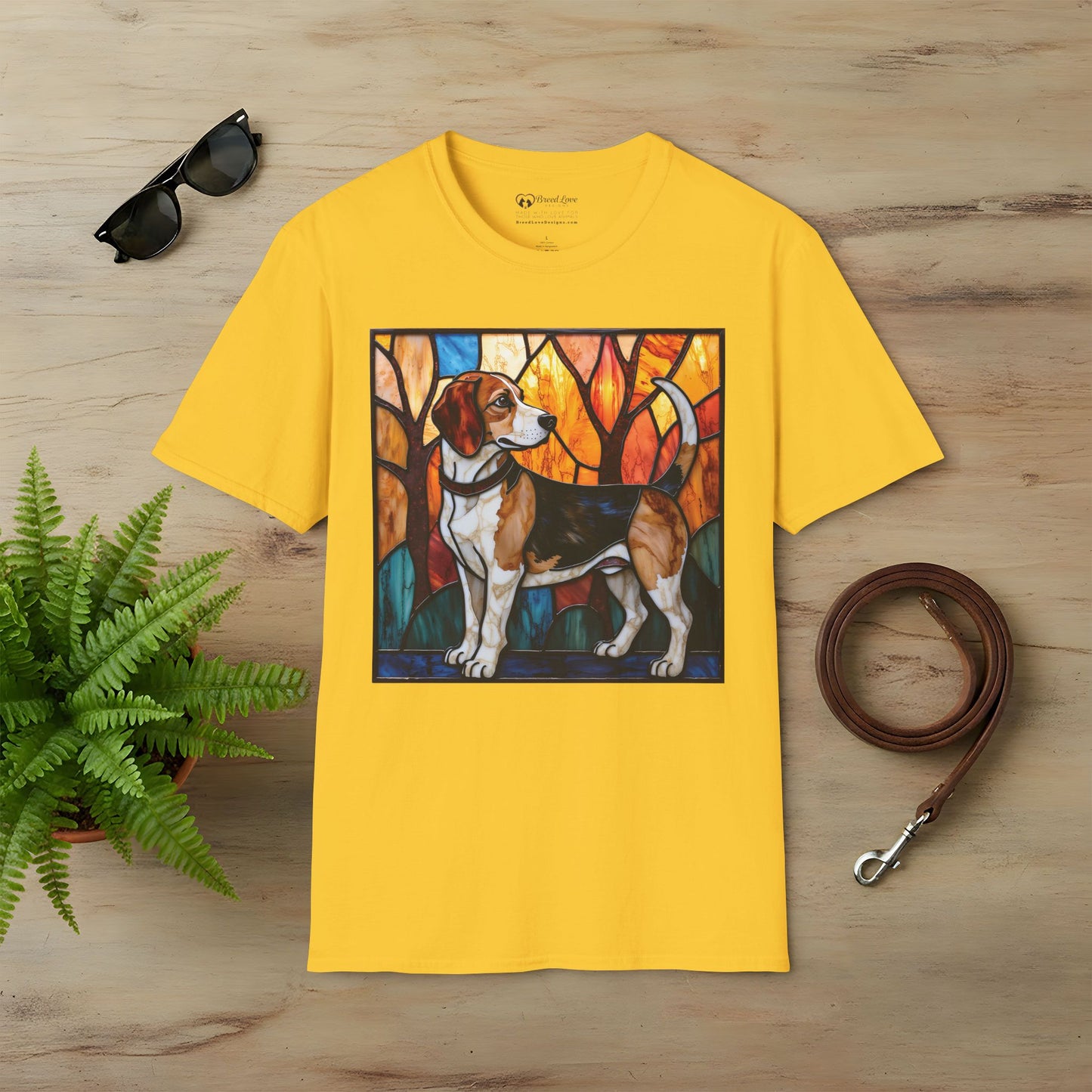 Stained Glass Beagle T-Shirt