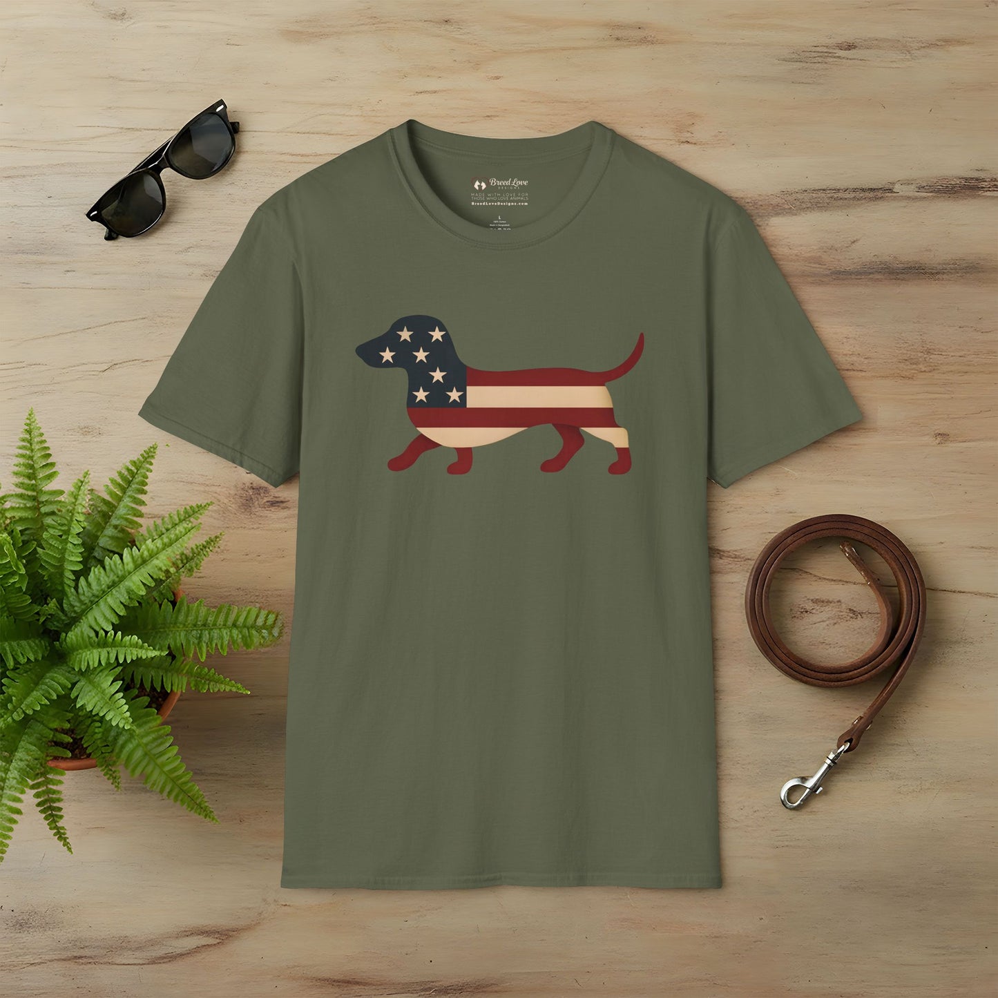 American Flag Dachshund T-Shirt