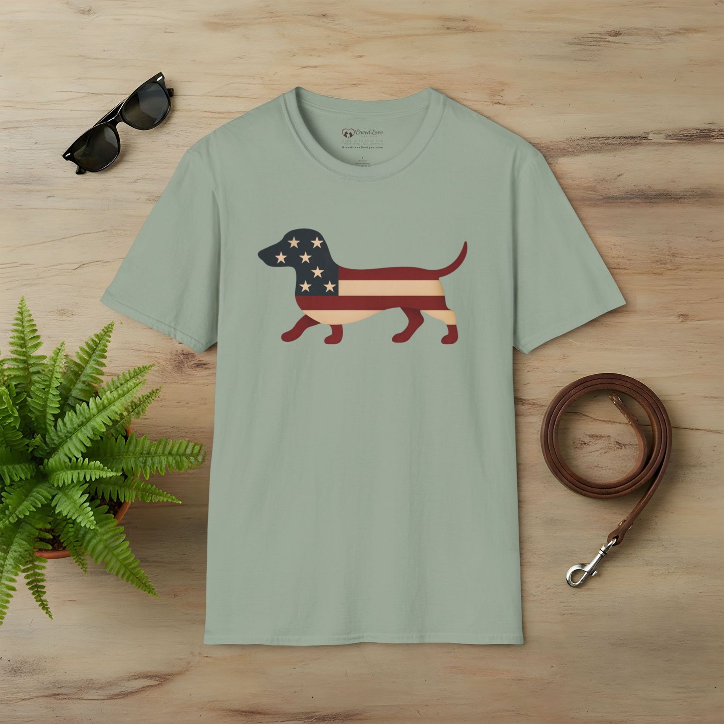 American Flag Dachshund T-Shirt